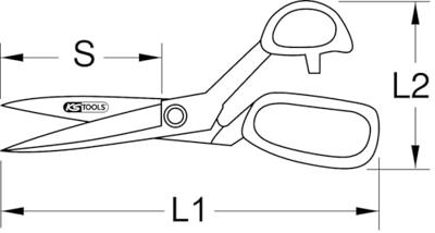 KS Tools 9651302 Universele schaar 225 mm