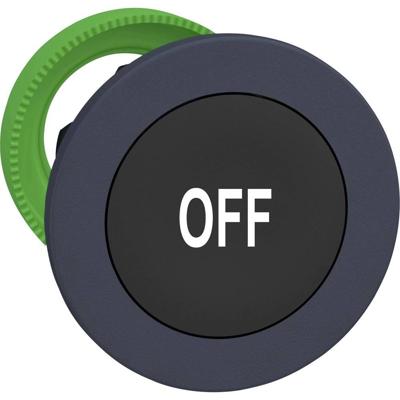 Schneider Electric ZB5FA235 ZB5FA235 Plat, Terugstelbaar (Ø) 30.5 mm OFF Donkergrijs, Zwart 1 stuk(s)