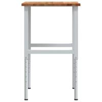 Werkbank 80x60x(71,5-98) cm eikenhout lichtbruin - thumbnail