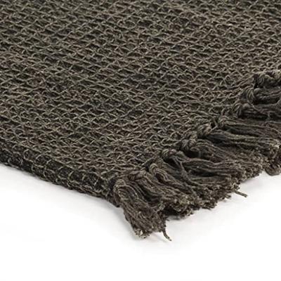 VidaXL Plaid 160x210 cm katoen antraciet en bruin