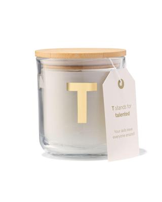 HEMA Kaars in glas Ø8x10cm letter T