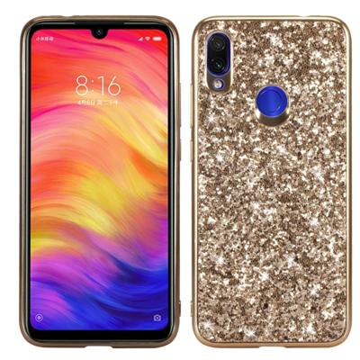 Glitter poeder schokbestendig TPU Case voor Xiaomi Redmi Note 7 (goud) Glitter poeder schokbestendig TPU Case voor Xiaomi Redmi Note 7 (goud)