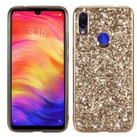 Glitter poeder schokbestendig TPU Case voor Xiaomi Redmi Note 7 (goud) - thumbnail