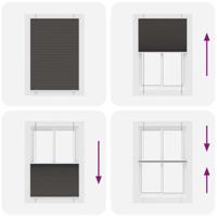 Pliss rolgordijn 90x150 cm stofbreedte 89,4 cm polyester zwart - thumbnail