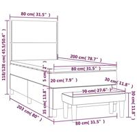 Boxspring met matras kunstleer zwart 80x200 cm - thumbnail