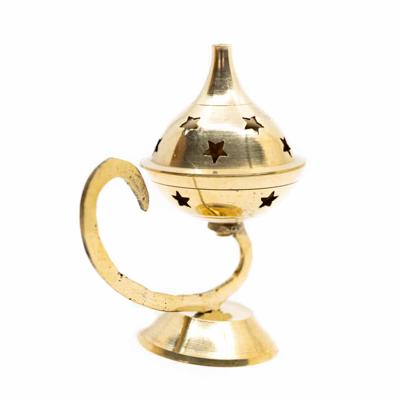 Wierook Brander Traditioneel met Handvat Messing - 11 cm Wierook Brander Traditioneel met Handvat Messing - 11 cm