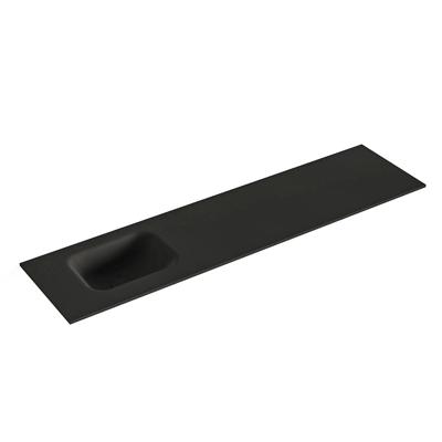 MONDIAZ LEX Urban solid surface inleg wastafel voor toiletmeubel 120cm. Positie wasbak links