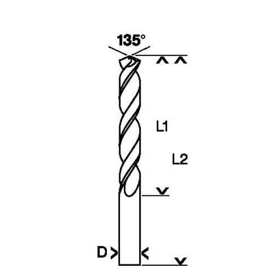 Metaalboor 3,3mm HSS-G (2st) - thumbnail