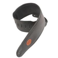 Levys Leathers MSS2-4-BLK gevoerd lederen basgitaarband, zwart - thumbnail