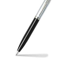 Sheaffer SF-E2931351 Balpen 100 Glossy Black Barrel Brushed Chrome Cap Nickel Plated - thumbnail