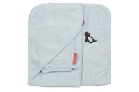 Pericles badcape met washandje Oceaan 70 cm lichtblauw - thumbnail