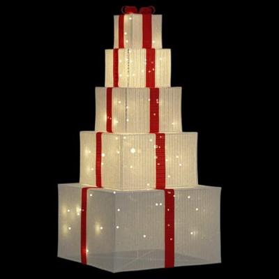 VidaXL Kerstdecoratie geschenkdoos 250 led's warm wit