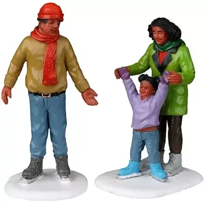 Lemax family ice follies s/2 kerstdorp figuur type 3 Vail Village 2022