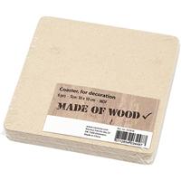 Creativ Company Onderzetters mdf, 6st. - thumbnail