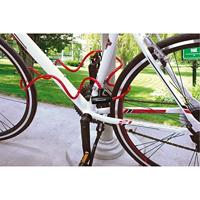 Masterlock 3 coiled cables 1,80mx Ø 8mm - vinyl cover : blue, red & transparent - 8127EURTRI - thumbnail