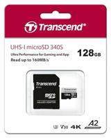 Transcend microSDXC 340S microSDHC-kaart 128 GB Class 10, Class 3 UHS-I - thumbnail
