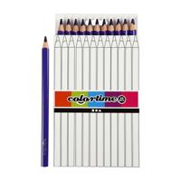 Colortime Driehoekige jumbo kleurpotloden - paars, 12st. - thumbnail