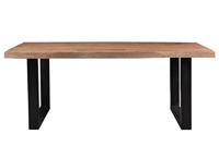 Brix Eettafel 'Sturdy' Boomstam, Mangohout en staal, 180 x 100cm - thumbnail