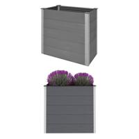 VidaXL Plantenbak verhoogd 100x50x91 cm hkc grijs - thumbnail
