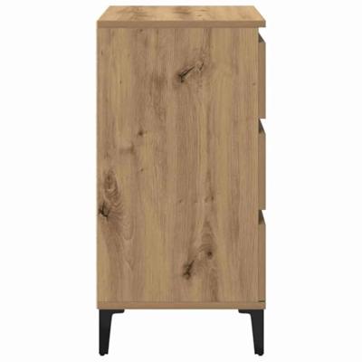 Nachtkastje met lade Artisan Eiken 45 x 35 x 44 cm Bewerkt hout