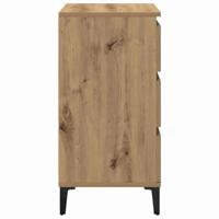 Nachtkastje met lade artisanaal eikenkleurig 40 x 35 x 70 cm - thumbnail