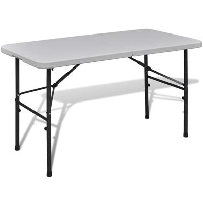 VidaXL Klaptafel voor buiten 122 cm hdpe wit