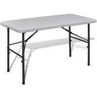VidaXL Klaptafel voor buiten 122 cm hdpe wit - thumbnail