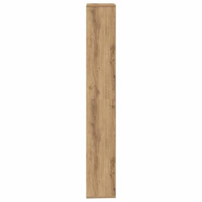 Boekenkast 157x24x160 cm bewerkt hout artisanaal eikenkleur