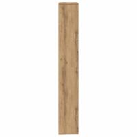 Boekenkast 157x24x160 cm bewerkt hout artisanaal eikenkleur - thumbnail