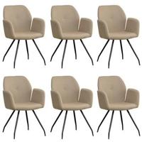 Bronx71 Scandinavische eetkamerstoel Frey gerecyclede stof taupe - - thumbnail