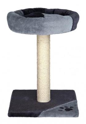 TRIXIE Tarifa Kattenboom Hoogte 52 cm grijs en zwart pluche en natuurlijke sisal