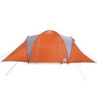 Koepeltent 6-persoons waterdicht grijs en oranje - thumbnail