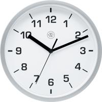 NeXtime NX-7321ZI Wandklok NXT Diameter 20cm Kunststof Zilver, Witte Wijzerplaat - thumbnail