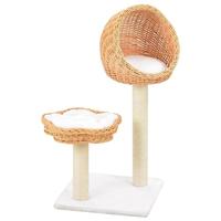 VidaXL Kattenkrabpaal met sisal krabpaal natuurlijk wilgenhout - thumbnail
