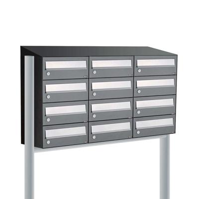 Allux Hive Set 3-Breed, 4-Hoog Met Dak Op Statief Antraciet - 40030065_3x4ds