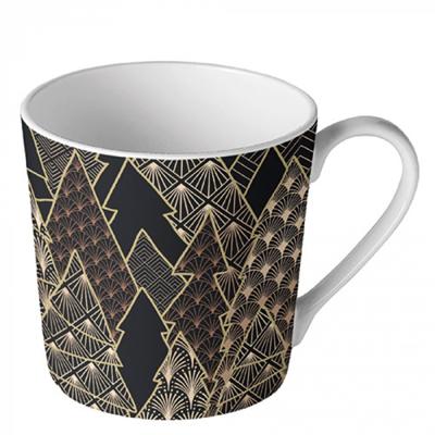Ambiente mok 300ml luxury trees zwart Ambiente mok 300ml luxury trees zwart