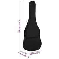 Gitaartas voor 4/4 klassieke gitaar 100x37 cm stof zwart - thumbnail