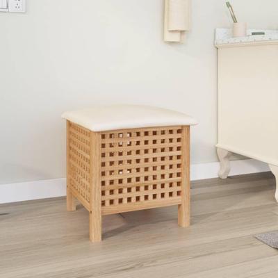 VidaXL Badkamerkruk 48x47,5x52 cm massief walnotenhout VidaXL Badkamerkruk 48x47,5x52 cm massief walnotenhout