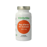 VitOrtho Pau d'arco extract 500mg 60 Vegetarische capsules - thumbnail