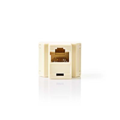 Telecom Netwerksplitter | RJ45 Female - 2x RJ45 Female | Ivoor