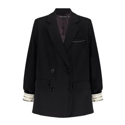 Frankie & Liberty winter blazer meisjes - bruin/blauw