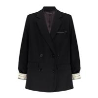 Frankie & Liberty winter blazer meisjes - bruin/blauw - thumbnail