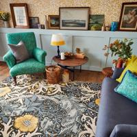 Morris & Co - Seaweed Teal 127008 - 140x200 cm Vloerkleed - thumbnail