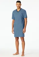 Schiesser Heren Nachthemd - Blue - Comfort Nightwear - thumbnail