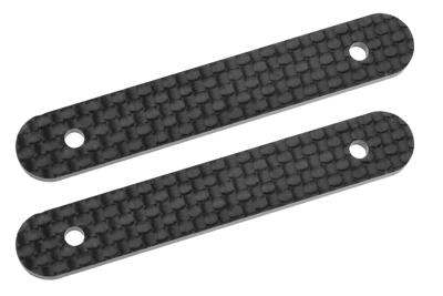 Team Corally - Shock Stay Stiffener - Rear - fits part C-00180-105 - Graphite 2.5mm - 2 pcs