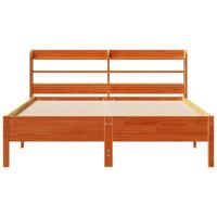 Bedframe zonder matras massief grenenhout wasbruin 140x200 cm - thumbnail