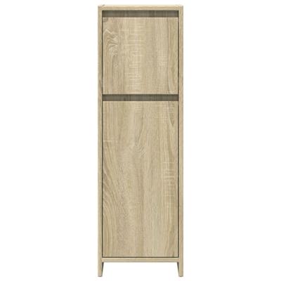 3-delige Badkamermeubelset bewerkt hout sonoma eikenkleurig