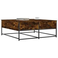 Salontafel 100x99x40 cm bewerkt hout gerookt eikenkleurig - thumbnail