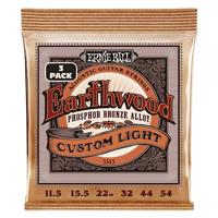 Ernie Ball 3545 Earthwood Custom Light Phosphor Bronze 11,5-54 snaren voor westerngitaar (3 sets) - thumbnail