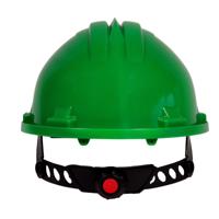 Veiligheidshelm met verstelbare draaiknop - Groen - thumbnail